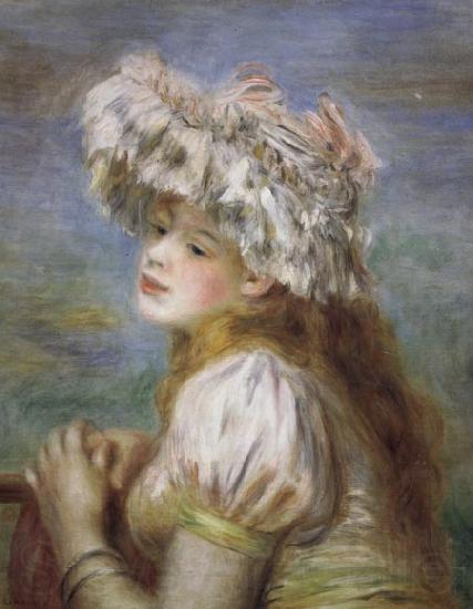 Pierre Renoir Young Girl in a Lace Hat France oil painting art